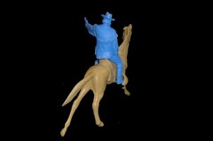 General Custer mounted 7th Cavalry Little Big Horn toy soldiers Marx playset