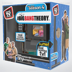 Tiny TV Classics The Big Bang Theory Season 4 Mini TV w/ Remote – Plays Clips!