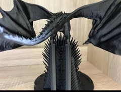 Iron Throne With Dragon Figure 3D Printed