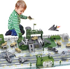 Military Base Set, Army Men Playset with Military Vehicle,Weapon Gear Ac…