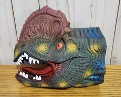 6 Lot Dinosaur Hand Puppets Rubber Dinosaur Head Puppet 3D Realistic Vary Nice