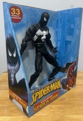 THE AMAZING SPIDER-MAN BLACK COSTUME 12” FIGURE 33 PTS OF ARTICULATION TOY BIZ