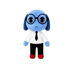 New Horror Animal Hospital Plush Toy Blue Dog Soft Stuffed Cartoon Doll