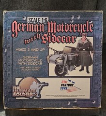 The Ultimate Soldier Toys German 1/6 Scale Motorcycle with Sidecar Sealed NIB