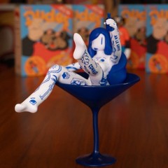 Mcbess Extra Dry 8″ Vinyl Figure Toy Blue Dudes Martini Babe 2024 Les Soft NEW