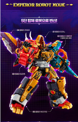 Miniforce Dinosaur Emperor 5-in-1 Transforming Robot Action Figure Toy Official