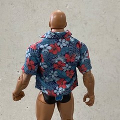 SU-JKHS-BLU-L: 1/12 Blue Hawaii Shirt for 6″ Muscular body or 7″ WWE Body