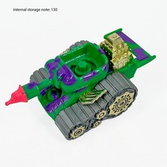 Kenner Rat Fink Rad Rods Tank Vehicle 1990 Green Purple Gold Cannon