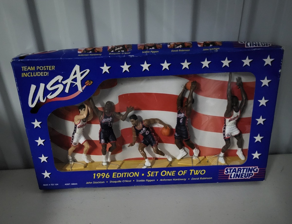 Dream Team USA 1996 NBA Set 1 of 2 STARTING LINEUP Kenner MIB NEW Sealed