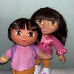Dora The Explorer We Did It Dancing Dora Doll Lot of 2 Mattel See Video