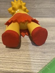 LISA SIMPSON 8″ DOLL 1990 Plush With Plastic Head Vintage Simpson Collectible