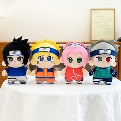Naruto Anime Plush Toys Cute Sasuke Sakura Plushie Kawaii Kakashi Soft Stuff Dol