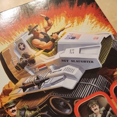 Transformers Autobot Kup Triple T G.I. Joe Sgt. Slaughter Leatherneck Box Damage