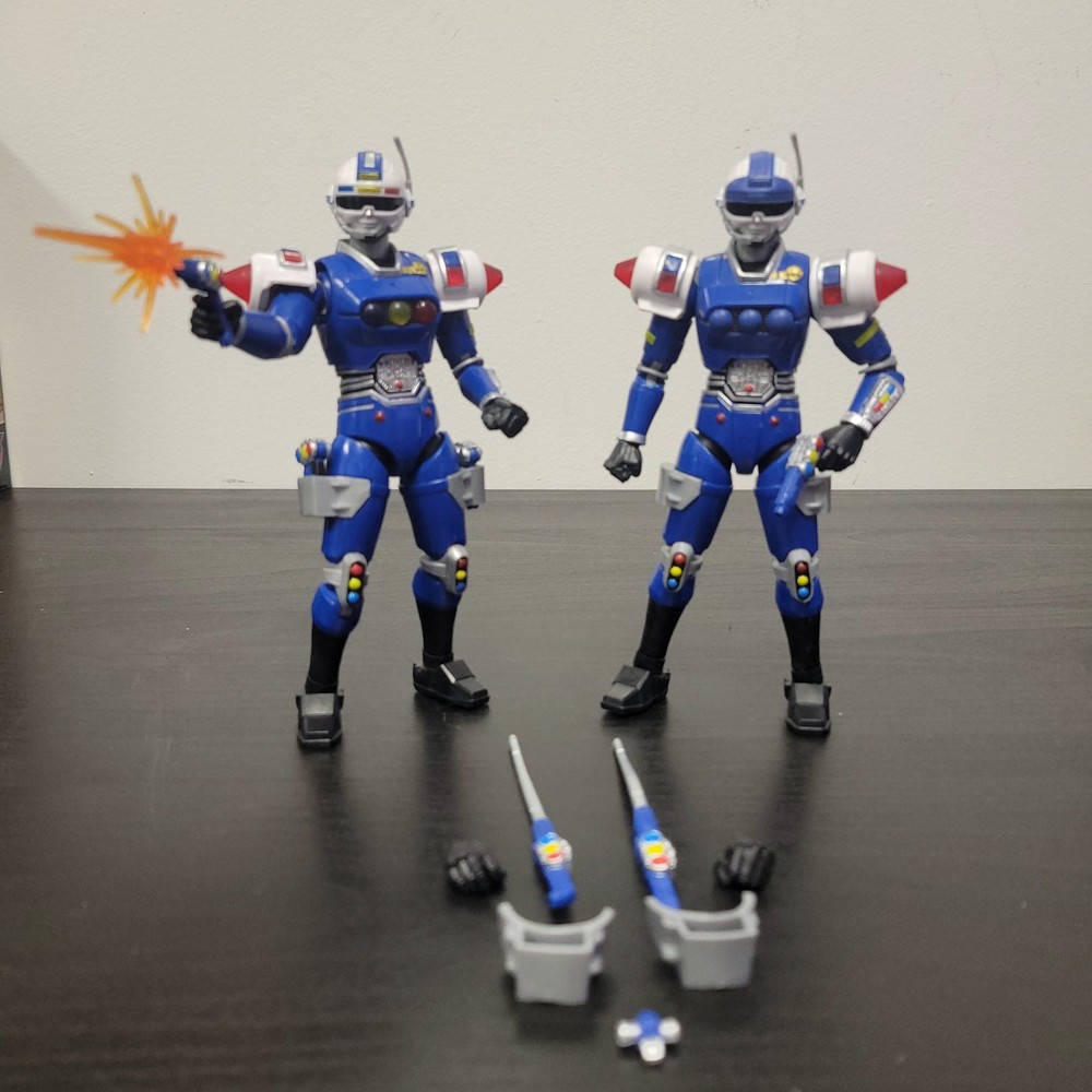 Power Rangers Turbo Lightning Collection Blue Senturion With Evil Custom