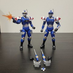 Power Rangers Turbo Lightning Collection Blue Senturion With Evil Custom