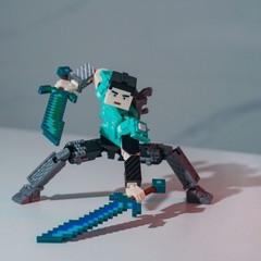 3D Printed MC Steve Fully Articulated Assembled Model Toy