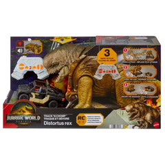 Jurassic World Rebirth Track N Chomp Distortus Rex RC w/ Vehicle