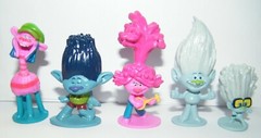 Trolls World Tour Movie Figure Set of 10 W/ Stickers Featuring Poppy Branch More