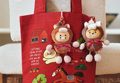 Kakao Friends Lucky Pony Day Keychain Doll Choonsik & Ryan Keyring Bag Charm