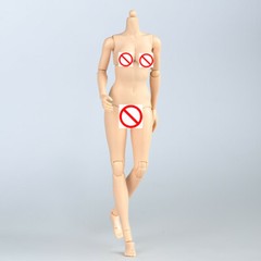 US STOCK 1/6 Pale Skin Large Breast Action Figure Body Half-seamless Breast Toy