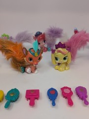 LOT of 10 Disney Princess Palace Pets Furry Tail Glitzy Glitter Plus Accessories