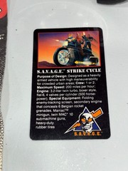 Vintage 1985 1986 Coleco Rambo S.A.V.A.G.E. Strike Cycle w/ Card & Manual