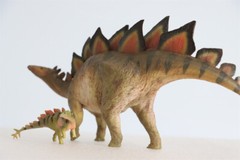PNSO 1/35 Stegosaurus with Cubs Figure Model Dinosaur Collections Toys Gift
