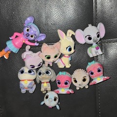 Disney JR T.O.T.S. Tiny Ones Fury Flocked Animals Lot Of 11 Mini Figures
