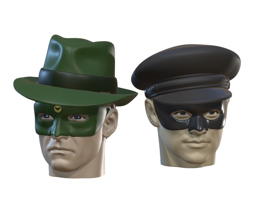 Let’s Roll Men Custom Action Figure Heads 1:9 or 1:6 Mego