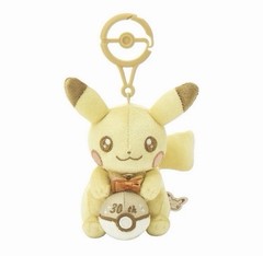 PIKACHU PLUSH + KEYCHAIN SET | 30TH ANNIVERSARY | POKEMON CENTER EXCLUSIVE