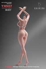 YM507 1/6 Female Body Muscle Flexible Seamless Silicone Large Breast 12″ Figure