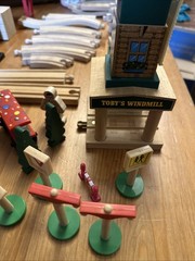 Thomas & Friends Wooden Railway Train Buildings Track And Trains Huge Lot