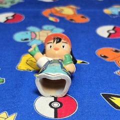 Pokemon Ash Ketchum Figure Finger Puppet 1998 Nintendo Bandai Vintage Japan USA
