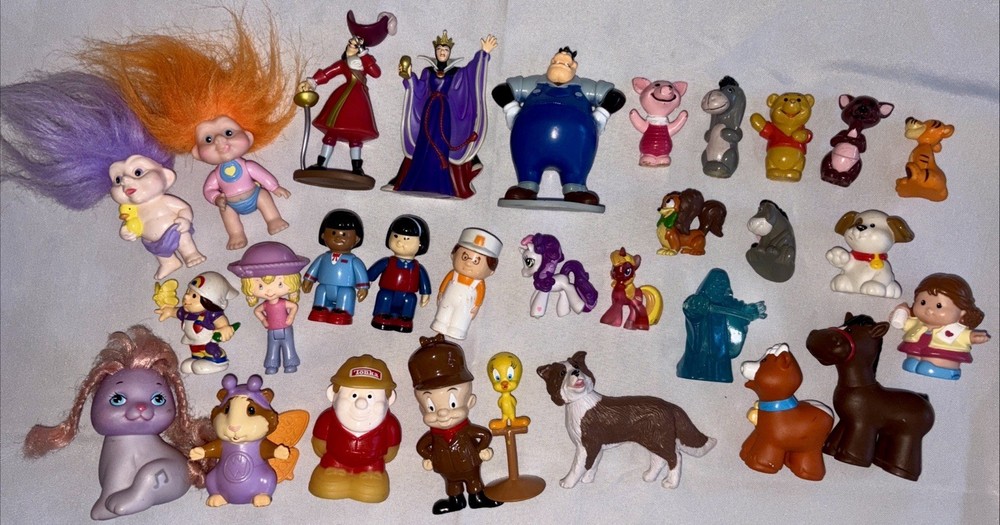 Vintage Figurines Lot Of 30 Mixed Toys My Little Pony Disney 80’s 90’s 2000s