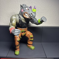 1991 Vintage TMNT Machine Gunnin’ Rocksteady Figure Teenage Mutant Turtles
