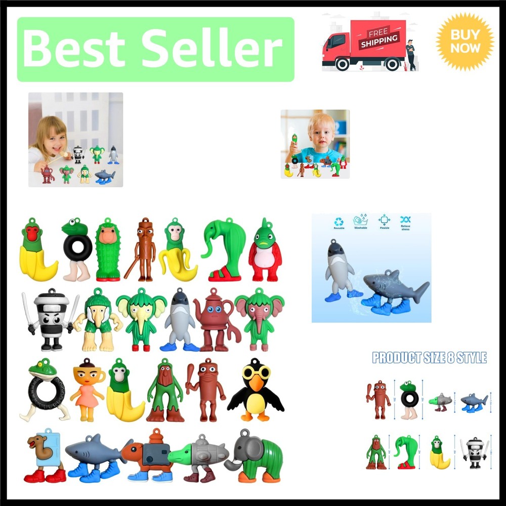Mini Brainrot Action Figures Set – 24 Collectibles for Meme Lovers & Parties