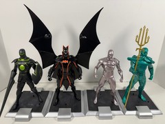 DC Direct Justice Lot of 4 Figures Superman Batman Aquaman Green Lantern Armored