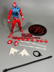 In Stock Hot-New Mess Toys Scarlet Hero Spider-Man Blue Suit 1/12 Action Figure