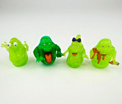 Ghostbusters Ecto Minis Slimer 4 Translucent 1 Solid 1.5″ Mattel Classic Series