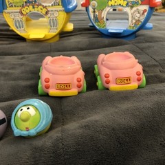 Vintage 1985 Parker Brothers Nerfuls Characters Round Town & Vehicles Toy Lot