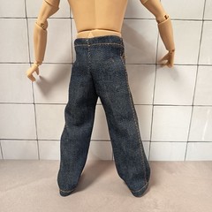 1/6 Scale DARK BLUE DENIM JEANS Pants for 12″ Figure Doll Casual Fashion GI JOE