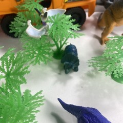 Dinasour Toy Lot Mixed Sets Trees 18 Pieces Everything You See Here!! See Desc.