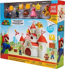 Super Mario Nintendo Deluxe Kingdom Castle, Wall Display & Playset with (5) 2…