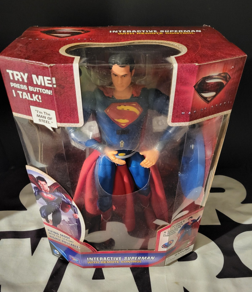 Interactive Superman 14″ Remote Control MAN OF STEEL Thinkway Toys MIB NEW