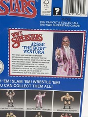 Mattel WWE Superstars Jesse “The Body” Ventura Blue Card Figure + Poster LJN