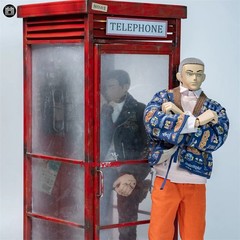 MMMTOYS 1/6 Phone Booth Model Scene Platform for 12” Action Figure Model Doll