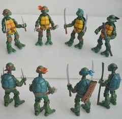 4 PCS NECA Teenage Mutant Ninja Turtles Color Headband Action Figures Model Toys