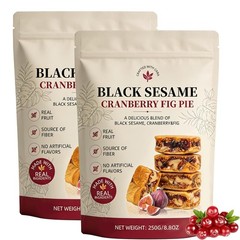 Black Sesame Cranberry Fig Pie, Fig and Walnut Two in One, No Additives Made wit