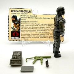 1984 GI JOE Cobra FIREFLY v1 w/ File Card Hasbro ARAH Vintage Nice