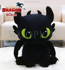 How To Train Your Dragon 3 Sitting Toothless Plush Doll 60cm Cute-100% Authentic